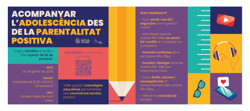 AJUNTAMENT SANT JOSEP Cartell parentalitat positiva web