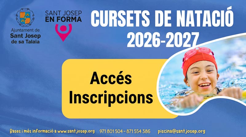 Cursets de natació 2026 - 2027 - Informació